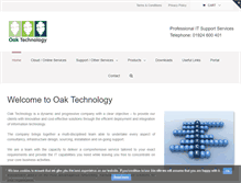 Tablet Screenshot of oaktechnology.co.uk